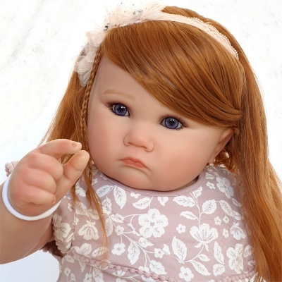 Boneca bebé reborn Mariana, peso 4 kg, pesada, cabeça flexível, corpo em tecido, vinil macio, pele 3D, criança realista de 60 cms, presente de aniversário Boneca bebé reborn Mariana, peso 4 kg, pesada, cabeça flexível, corpo em tecido, vinil macio, pele 3D, criança realista de 60 cms, presente de aniversário