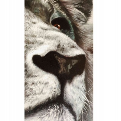 Leão painéis múltiplos conjunto de quatro  de pintura em canvas dividida para decoração de casas