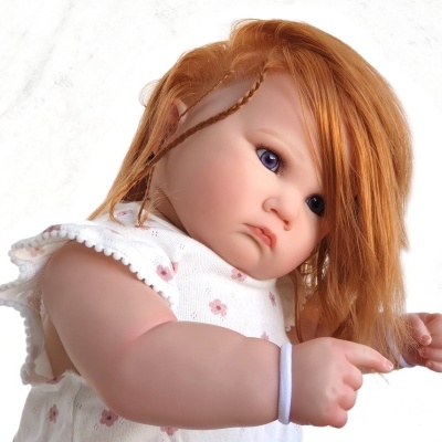 Boneca bebé reborn Mariana, peso 4 kg, pesada, cabeça flexível, corpo em tecido, vinil macio, pele 3D, criança realista de 60 cms, presente de aniversário Boneca bebé reborn Mariana, peso 4 kg, pesada, cabeça flexível, corpo em tecido, vinil macio, pele 3D, criança realista de 60 cms, presente de aniversário