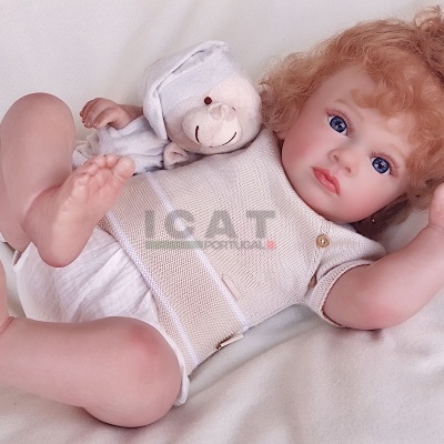 Boneca Reborn Menina Sónia, cabelo Enraizado Realista, Peso 2 kg, Boneca Infantil Realista de 50 cms com Corpo de Tecido, Envio Rápido, Ideal para Presente de Aniversário Boneca Reborn Menina Sónia, cabelo Enraizado Realista, Peso 2 kg, Boneca Infantil Realista de 50 cms com Corpo de Tecido, Envio Rápido, Ideal para Presente de Aniversário