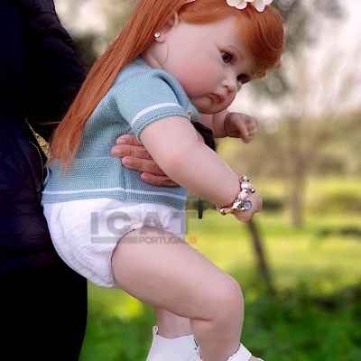 Boneca reborn menina Mariana, peso 2,5kg, boneca realista grande de 60cm com cabeça flexível, um presente perfeito para as meninas Boneca reborn menina Mariana, peso 2,5kg, boneca realista grande de 60cm com cabeça flexível, um presente perfeito para as meninas