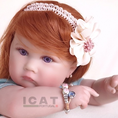 Boneca reborn menina Mariana, peso 2,5kg, boneca realista grande de 60cm com cabeça flexível, um presente perfeito para as meninas Boneca reborn menina Mariana, peso 2,5kg, boneca realista grande de 60cm com cabeça flexível, um presente perfeito para as meninas