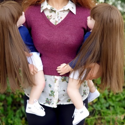 Bonecas reborn Gêmeas Realistas, 60 cm de altura, 1,5 kg cada, Cabelo Castanho Comprido, Corpo de Tecido, Vinil Macio, Presente de Aniversário Bonecas reborn Gêmeas Realistas, 60 cm de altura, 1,5 kg cada, Cabelo Castanho Comprido, Corpo de Tecido, Vinil Macio, Presente de Aniversário