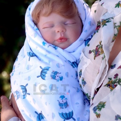 Bebé Reborn Menino Martim Recém-nascido com Cabelo Enraizado, Boneca de Dormir Totalmente Pesada, 2kgs, 50cms, Em Bolsa de Transporte, Cabeça Flexível, Corpo em Pano Bebé Reborn Menino Martim Recém-nascido com Cabelo Enraizado, Boneca de Dormir Totalmente Pesada, 2kgs, 50cms, Em Bolsa de Transporte, Cabeça Flexível, Corpo em Pano