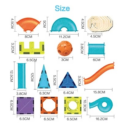 Blocos de construção magnéticos 110 peças conjunto de corrida de mármore (Marble Run). Brinquedos e puzzles para a educação infantil. Ideal para prenda de aniversário.