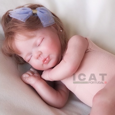 Bebé reborn recém-nascido Britney com cabelo enraizado, boneca de dormir realista, 1 kg, pronto para enviar, presente de aniversário