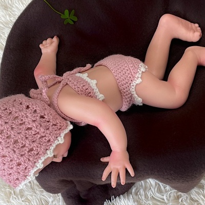 Boneca Bebé Reborn Corpo Inteiro Silicone Nora, Mini Bebé Dormido, Prematuro 34cm, Realista, Banhável, Presente Ideal Para Meninas