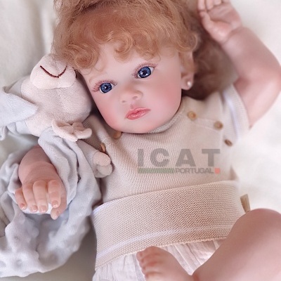 Boneca Reborn Menina Sónia, cabelo Enraizado Realista, Peso 2 kg, Boneca Infantil Realista de 50 cms com Corpo de Tecido, Envio Rápido, Ideal para Presente de Aniversário Boneca Reborn Menina Sónia, cabelo Enraizado Realista, Peso 2 kg, Boneca Infantil Realista de 50 cms com Corpo de Tecido, Envio Rápido, Ideal para Presente de Aniversário