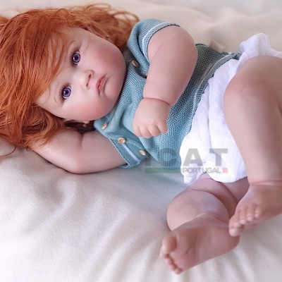 Boneca reborn menina Mariana, peso 2,5kg, boneca realista grande de 60cm com cabeça flexível, um presente perfeito para as meninas Boneca reborn menina Mariana, peso 2,5kg, boneca realista grande de 60cm com cabeça flexível, um presente perfeito para as meninas