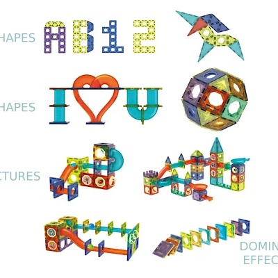 Blocos de construção magnéticos 110 peças conjunto de corrida de mármore (Marble Run). Brinquedos e puzzles para a educação infantil. Ideal para prenda de aniversário.