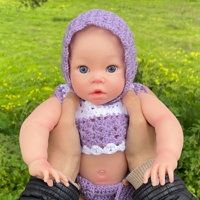 Boneca Reborn Menina Corpo Inteiro Silicone Belle, 1,6 kg, 40 cm, Boneca Realista Acordada com Olhos Abertos, Banhável, Entrega Rápida