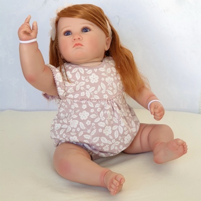 Boneca bebé reborn Mariana, peso 4 kg, pesada, cabeça flexível, corpo em tecido, vinil macio, pele 3D, criança realista de 60 cms, presente de aniversário Boneca bebé reborn Mariana, peso 4 kg, pesada, cabeça flexível, corpo em tecido, vinil macio, pele 3D, criança realista de 60 cms, presente de aniversário