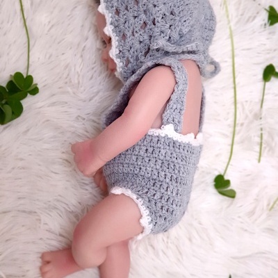 Boneca Reborn em Silicone de Corpo Inteiro, Mini Bebé Prematuro 1kg, 30cm, Realista a Dormir, Anatomicamente Correcto e Banhável