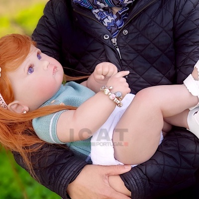 Boneca reborn menina Mariana, peso 2,5kg, boneca realista grande de 60cm com cabeça flexível, um presente perfeito para as meninas Boneca reborn menina Mariana, peso 2,5kg, boneca realista grande de 60cm com cabeça flexível, um presente perfeito para as meninas