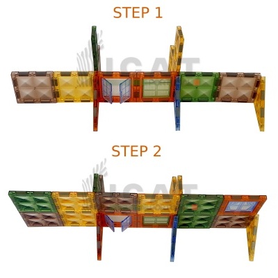 Conjunto de blocos de construção magnéticos 3D Dinosaur World, 90 peças, azulejos magnéticos, brinquedos educativos para crianças. Estimular a criatividade de meninos e meninas. Você pode criar formas 2D, 3D, alfabetos e números.