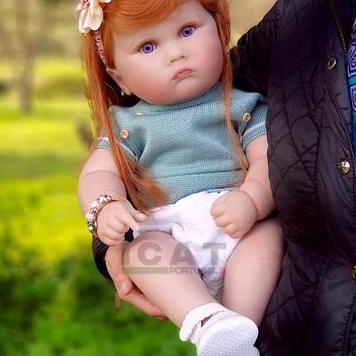 Boneca reborn menina Mariana, peso 2,5kg, boneca realista grande de 60cm com cabeça flexível, um presente perfeito para as meninas Boneca reborn menina Mariana, peso 2,5kg, boneca realista grande de 60cm com cabeça flexível, um presente perfeito para as meninas