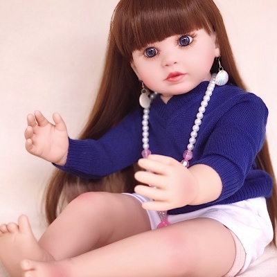 Boneca Bebé Reborn, 60cms, 1.5kgs, Corpo em Tecido de Vinil Macio, Cabelo Castanho, Presente de Aniversário, Pronto a Enviar!