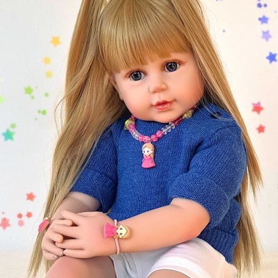 Bonecas Bebês Reborn Gêmeas Para Crianças, 58 cm, 1,5 kg, Cabelo Loiro Longo, Corpo De Tecido, Vinil Macio, Tamanho Natural, Envio Rápido Bonecas Bebês Reborn Gêmeas Para Crianças, 58 cm, 1,5 kg, Cabelo Loiro Longo, Corpo De Tecido, Vinil Macio, Tamanho Natural, Envio Rápido