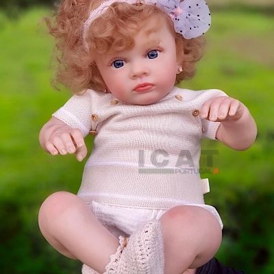 Boneca Reborn Menina Sónia, cabelo Enraizado Realista, Peso 2 kg, Boneca Infantil Realista de 50 cms com Corpo de Tecido, Envio Rápido, Ideal para Presente de Aniversário Boneca Reborn Menina Sónia, cabelo Enraizado Realista, Peso 2 kg, Boneca Infantil Realista de 50 cms com Corpo de Tecido, Envio Rápido, Ideal para Presente de Aniversário