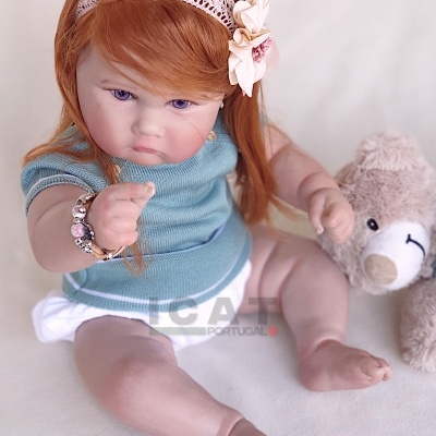 Boneca reborn menina Mariana, peso 2,5kg, boneca realista grande de 60cm com cabeça flexível, um presente perfeito para as meninas Boneca reborn menina Mariana, peso 2,5kg, boneca realista grande de 60cm com cabeça flexível, um presente perfeito para as meninas