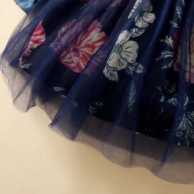 Vestido de ganga de manga comprida para rapariga, roupa de baile tutu para todas as ocasiões