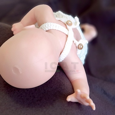 Bebé Reborn Menina Corpo Inteiro Silicone Catarina, 34cm, Menina Prematura Realista, 1,2kg, Anatomicamente Correcto, Banhável