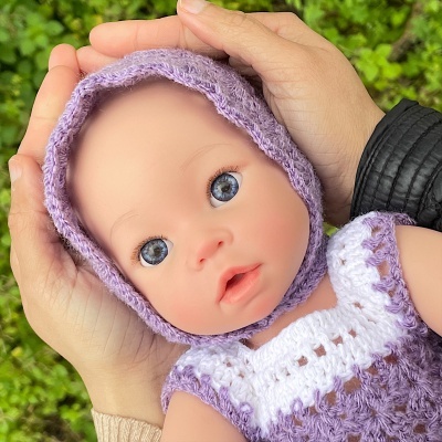 Boneca Reborn Menina Corpo Inteiro Silicone Belle, 1,6 kg, 40 cm, Boneca Realista Acordada com Olhos Abertos, Banhável, Entrega Rápida