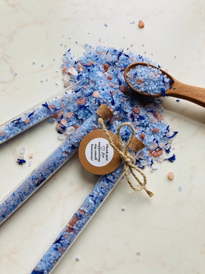 Lembrança Sal de Banho Centáureas em Tubo de Ensaio