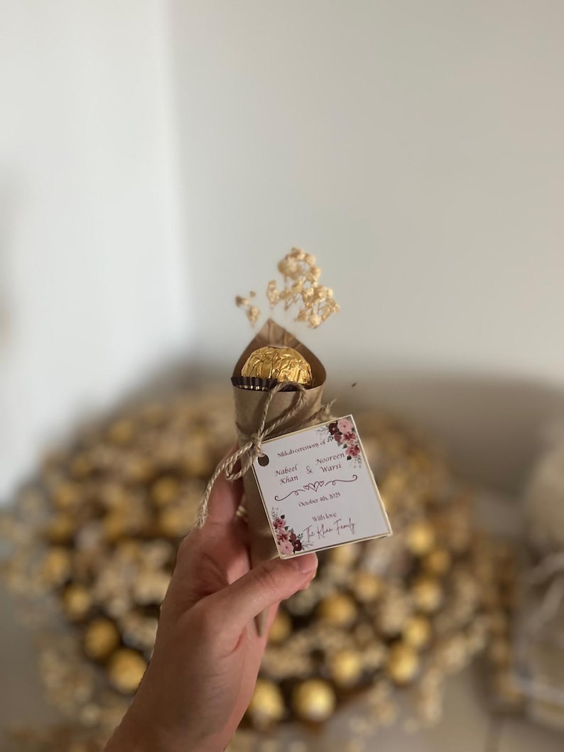 Lembrança Cone Rústico com Ferrero Rocher