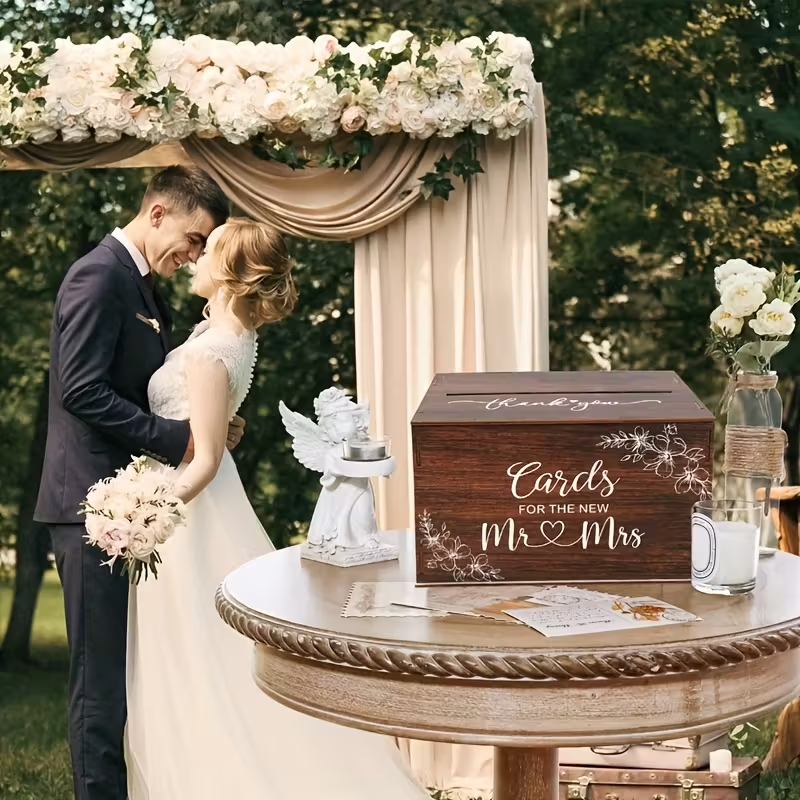 Caixa de Cartões de Madeira Personalizada