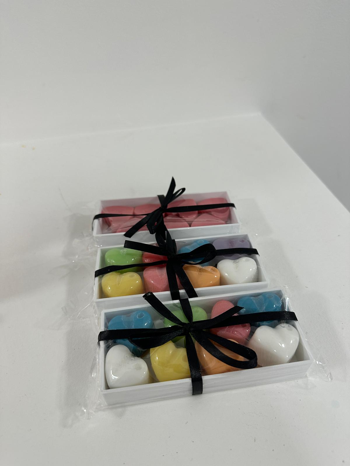 Caixa de Sabonetes Corações – Lembrança Perfeita!