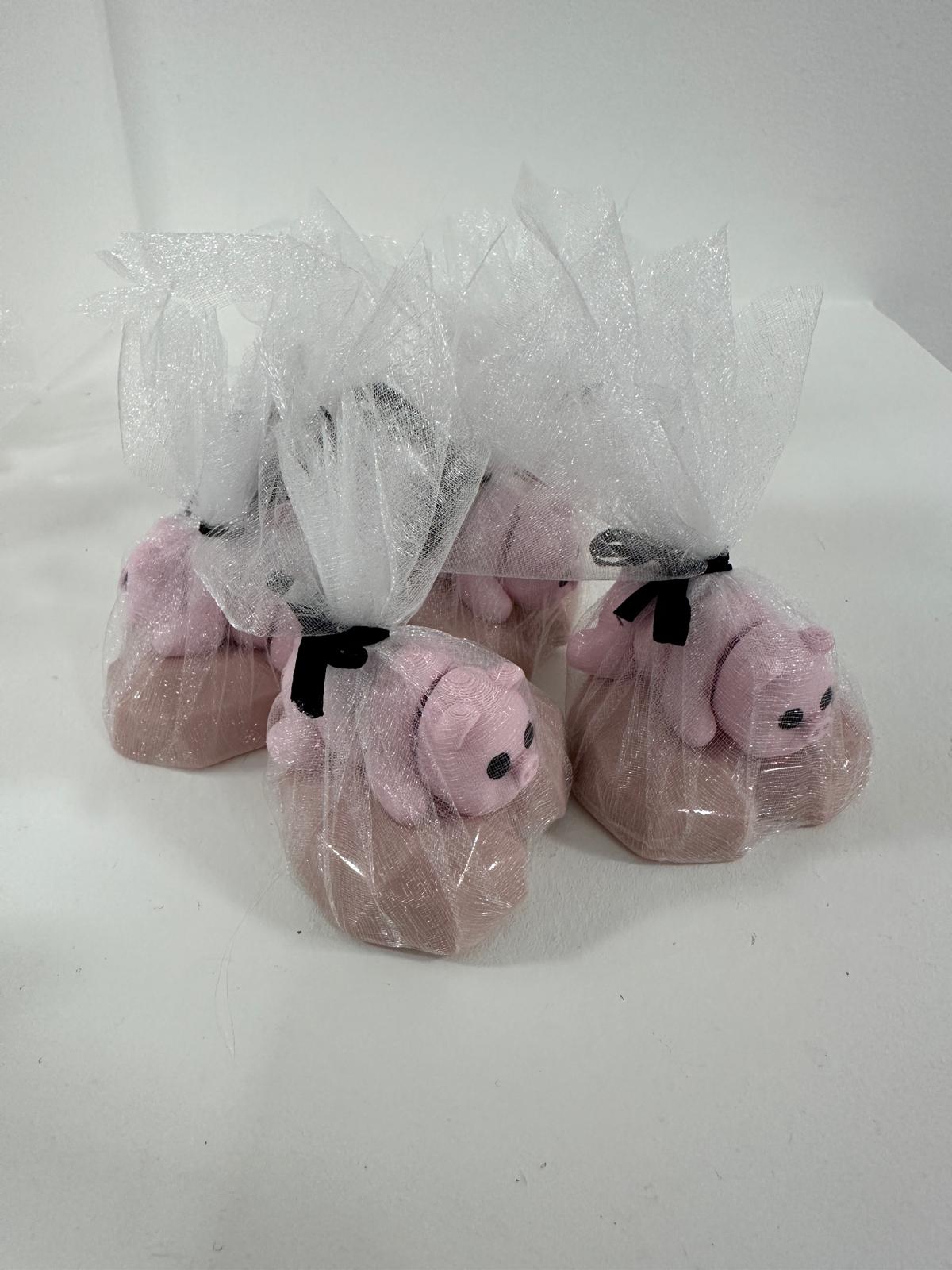 Lembrança Sabonete de Coração Geométrico com Animal 3D