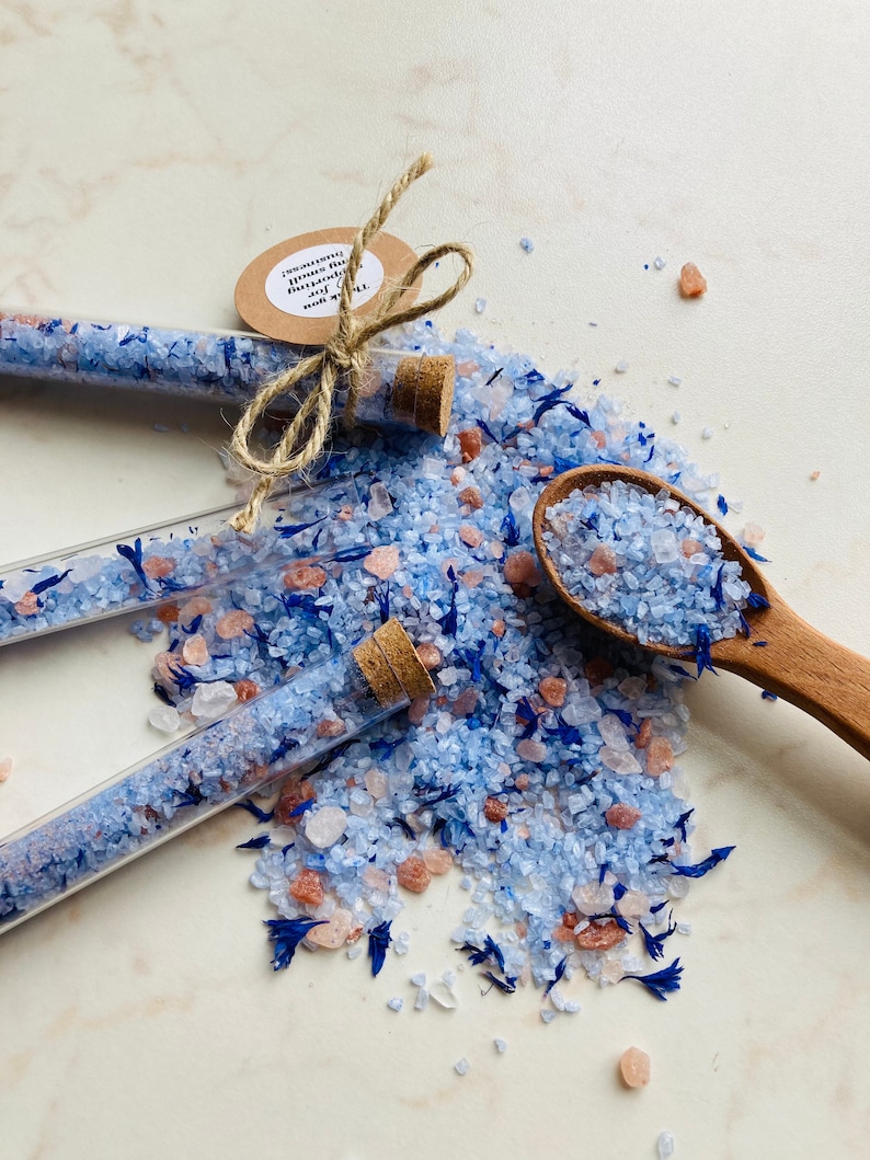 Lembrança Sal de Banho Centáureas em Tubo de Ensaio