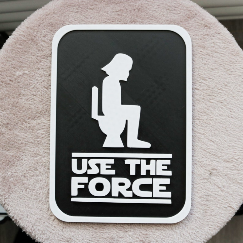 Placa de Casa de Banho “Use a Força” – Star Wars | Darth Vader