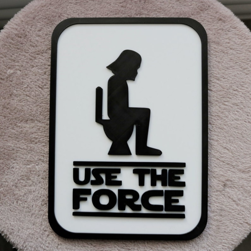 Placa de Casa de Banho “Use a Força” – Star Wars | Darth Vader
