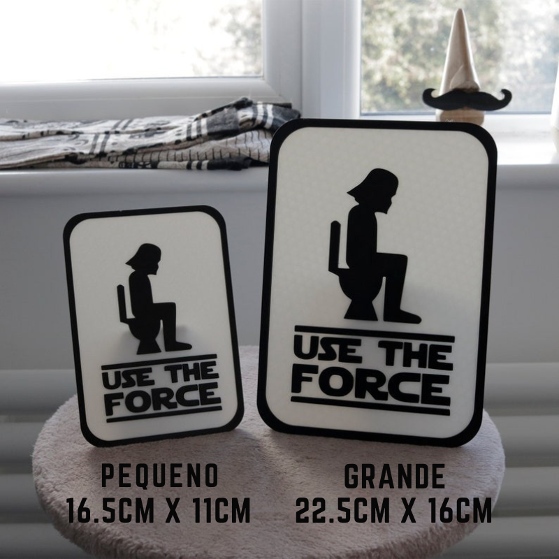 Placa de Casa de Banho “Use a Força” – Star Wars | Darth Vader