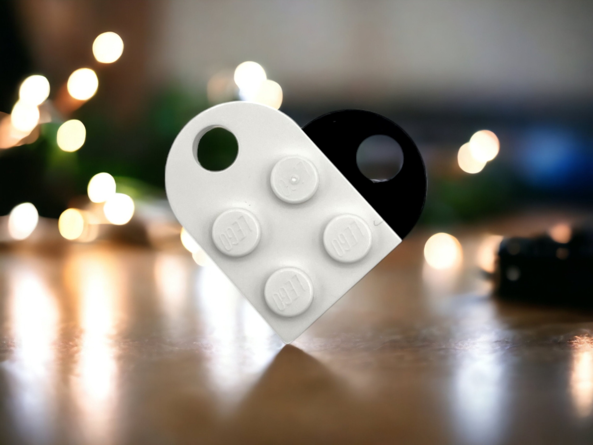 Porta-chaves Coração 2 em 1