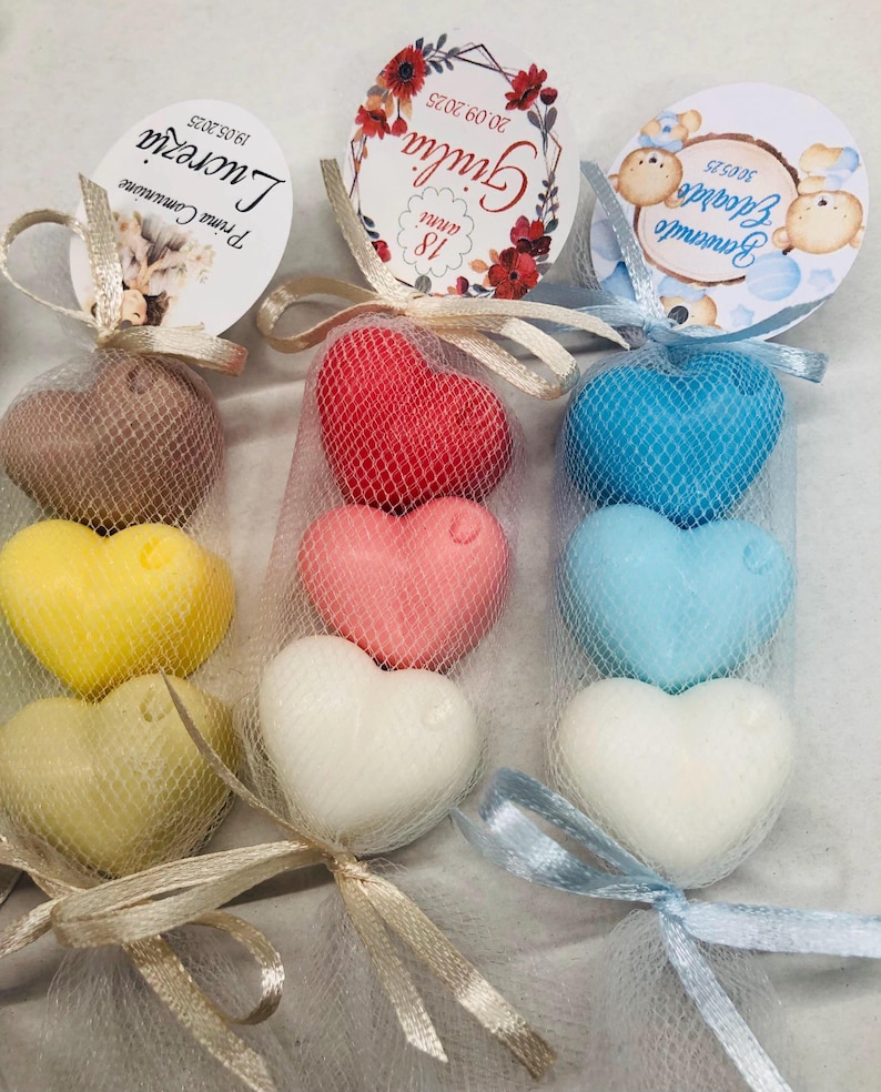 Lembrança Sabonete Mini Corações (x3)