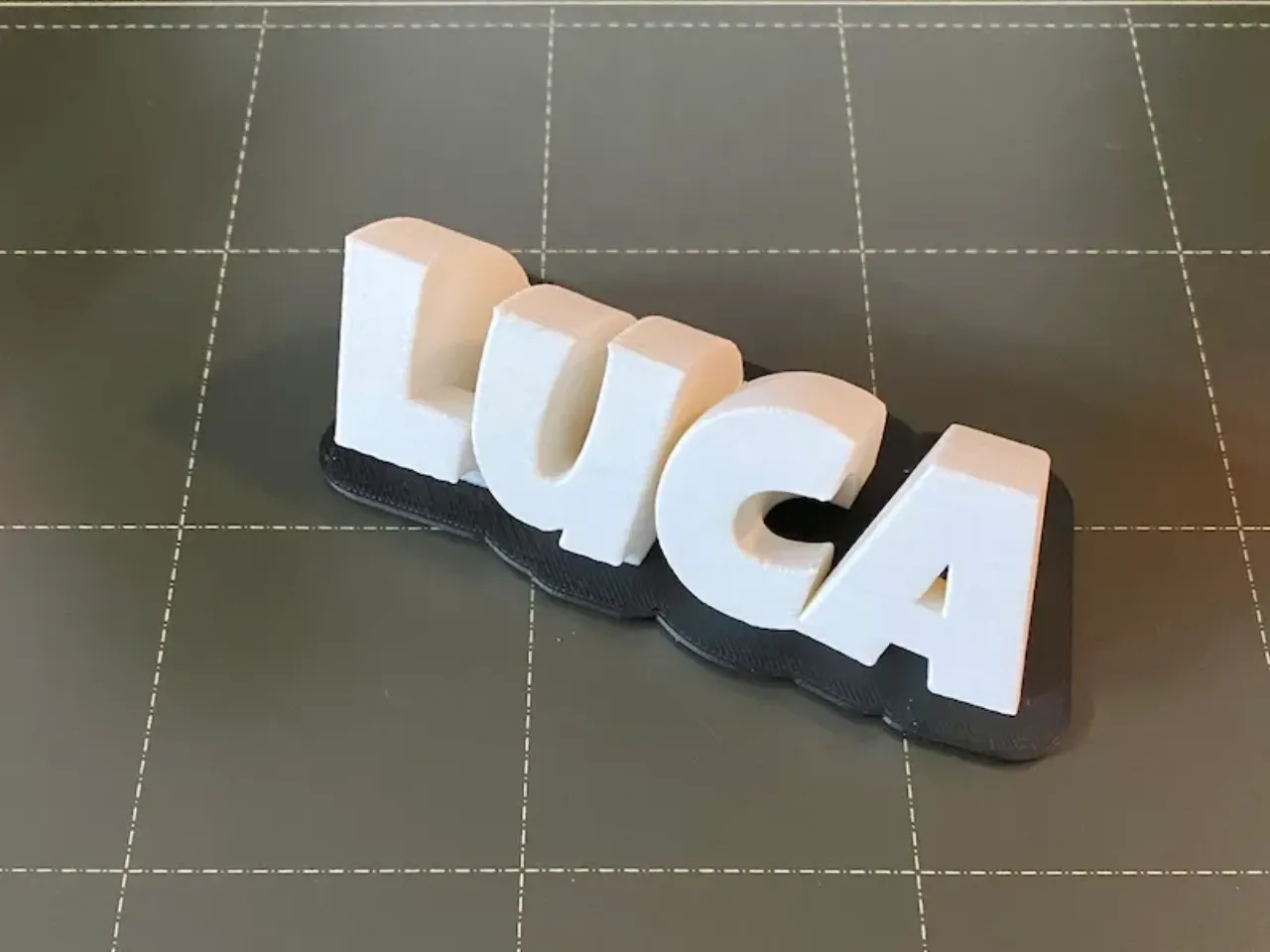 Placa de Nome Personalizada - Design Curvo (1 Linha)