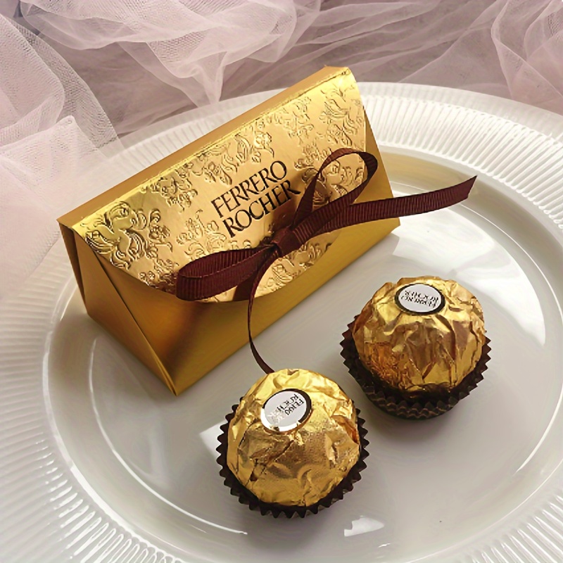 Caixa Presente Ferrero Rocher Dourada (x2)