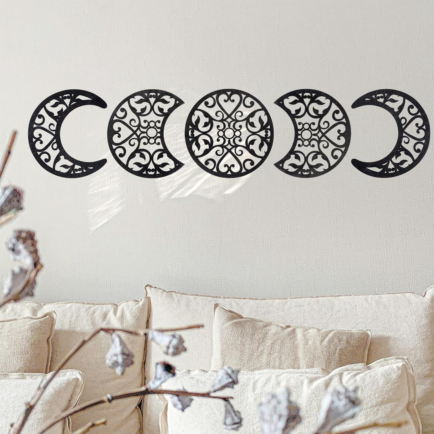 Decoração de Parede - Fases da Lua (Conjunto de 5 Peças)