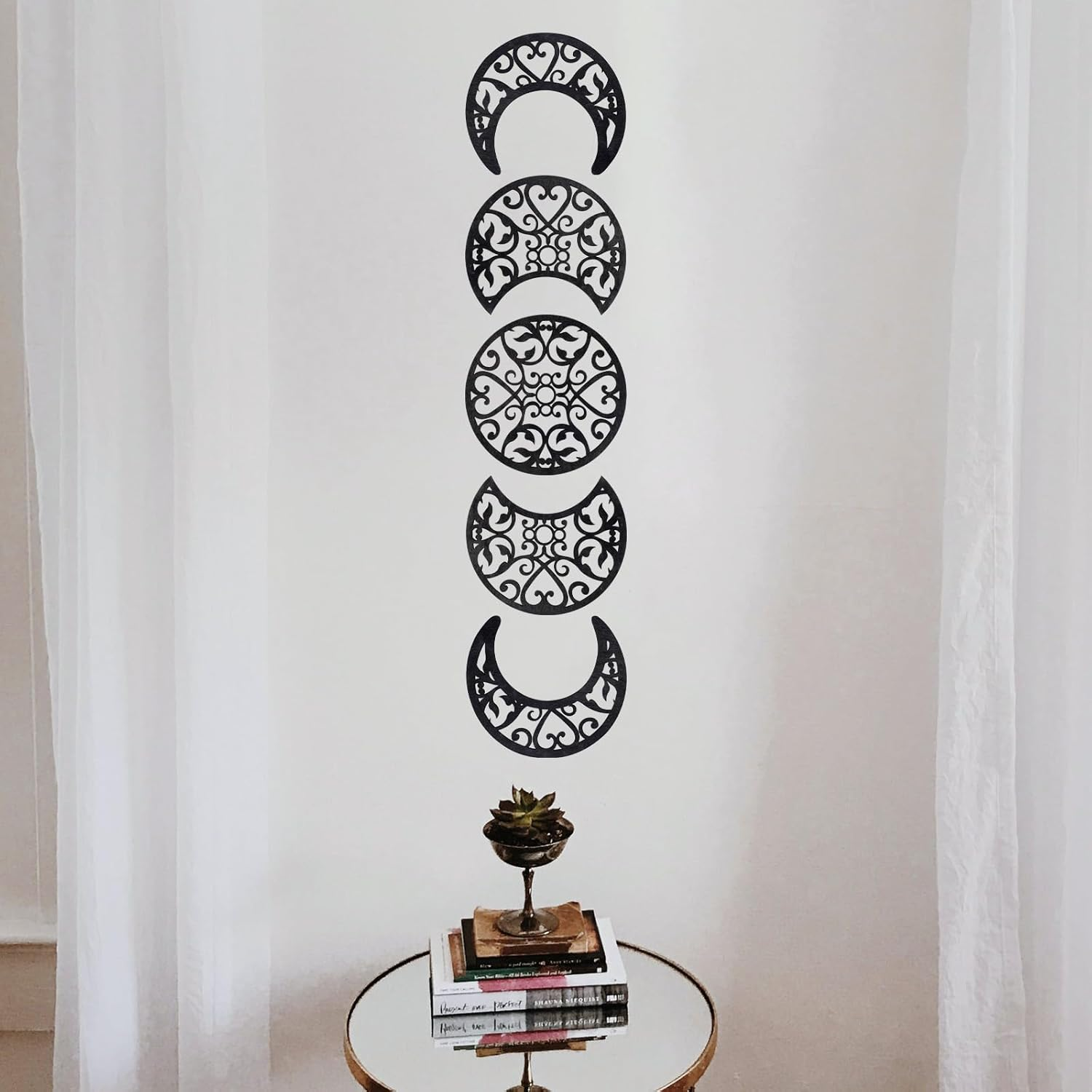 Decoração de Parede - Fases da Lua (Conjunto de 5 Peças)