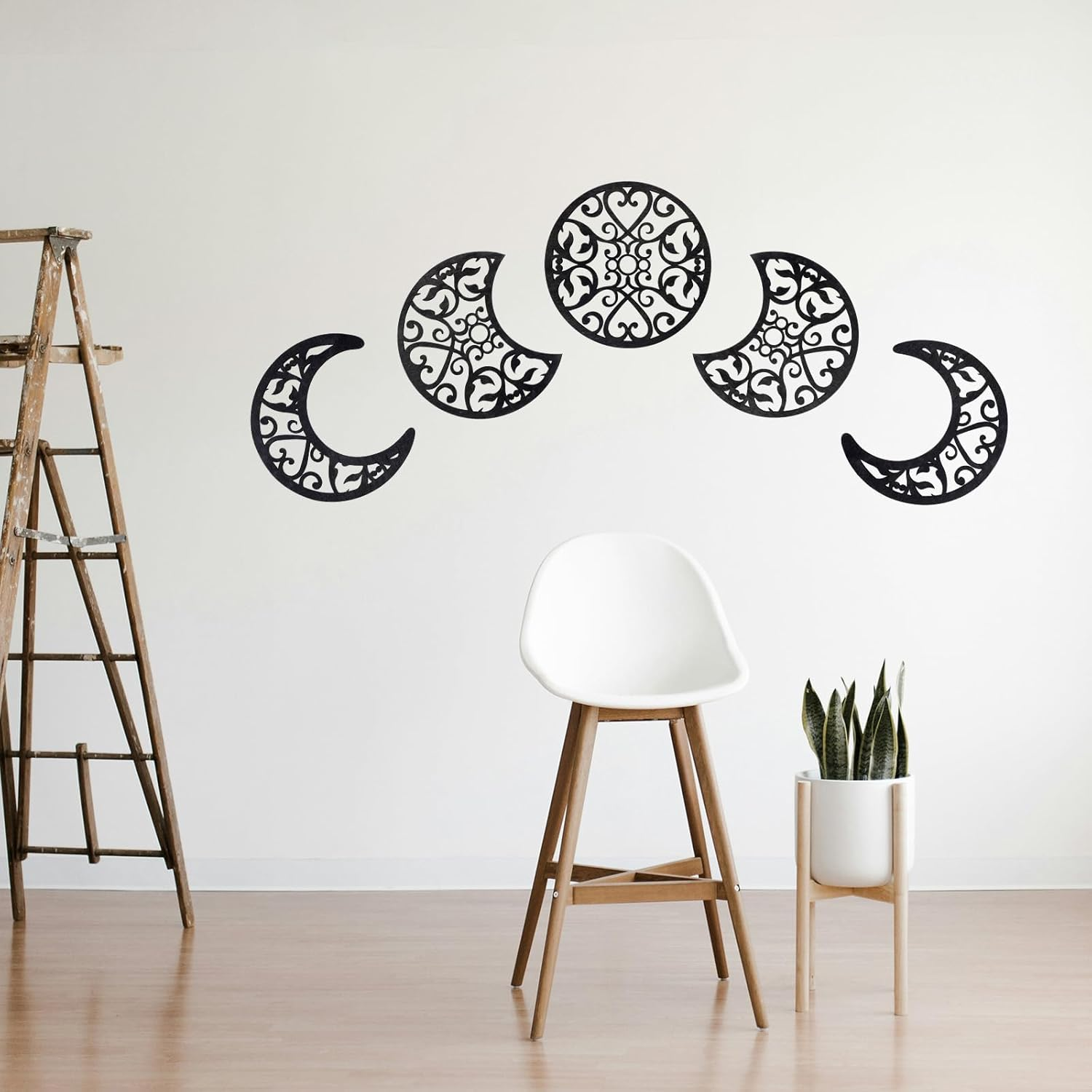 Decoração de Parede - Fases da Lua (Conjunto de 5 Peças)