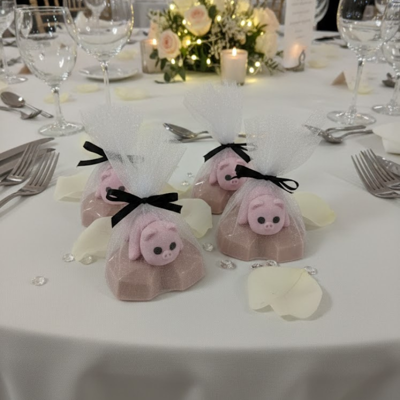 Lembrança Sabonete de Coração  com Animal 3D