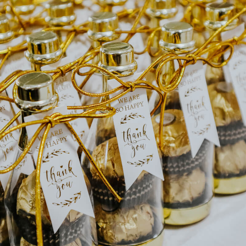 Lembrança Garrafinha Criativa com Ferrero Rocher