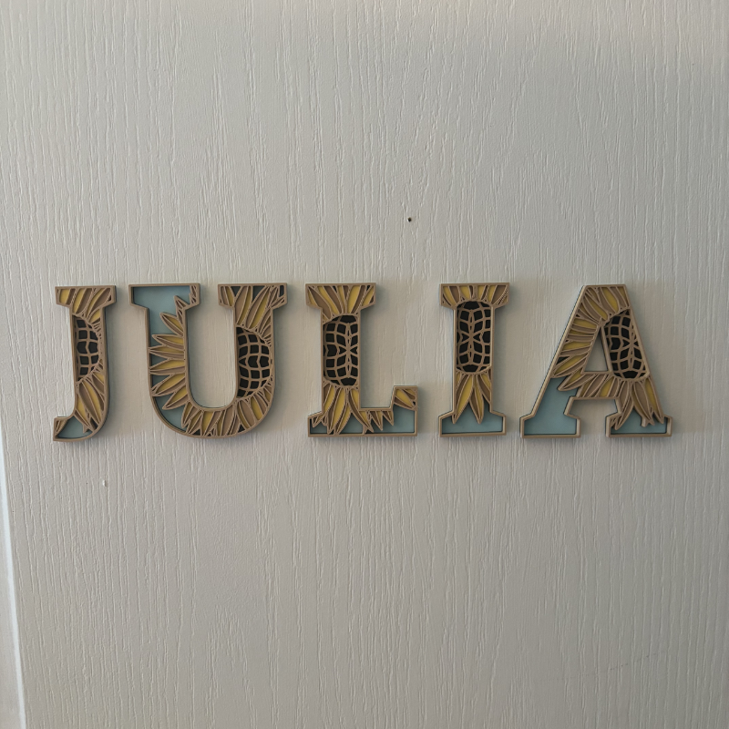 Alfabeto de Girassol Personalizado