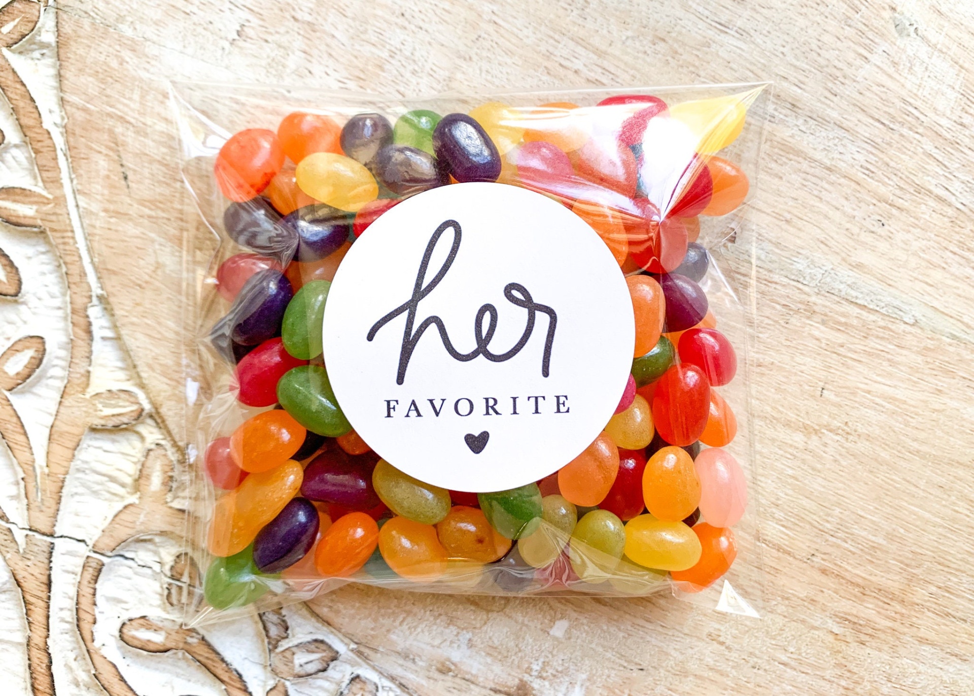 🍬 Saqueta Doce Personalizada – Gomas Sortidas com Etiqueta