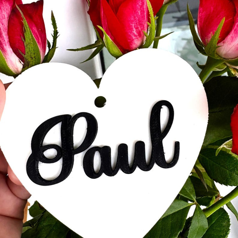 Marcador de Lugar em Coração Personalizado