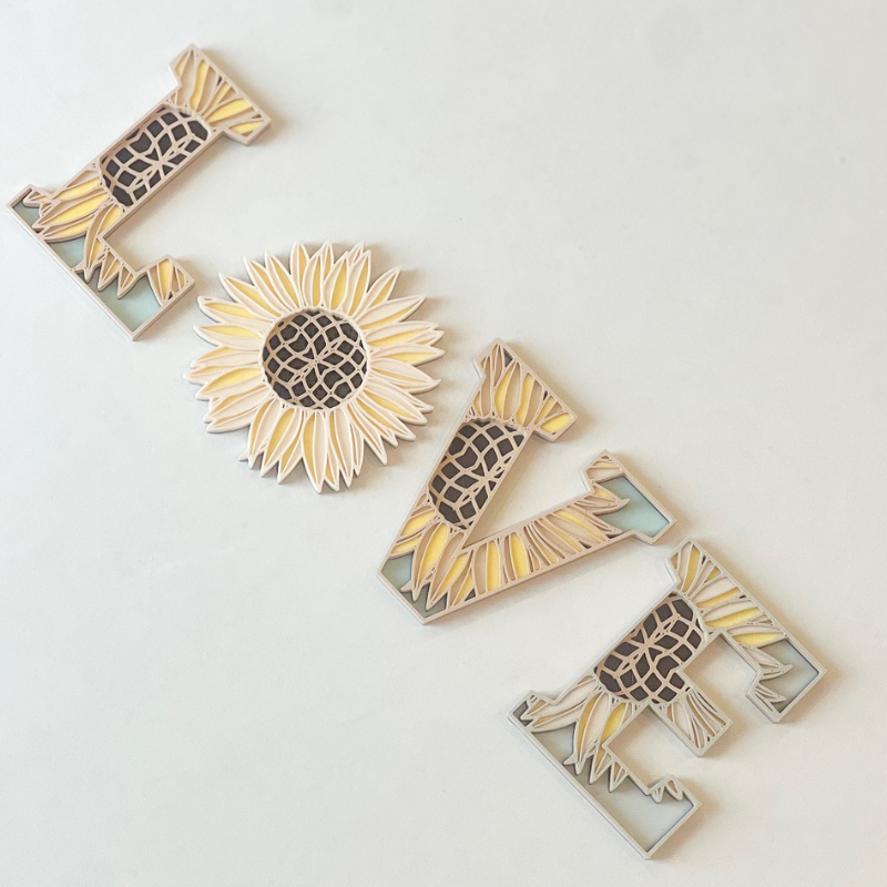 Alfabeto de Girassol Personalizado