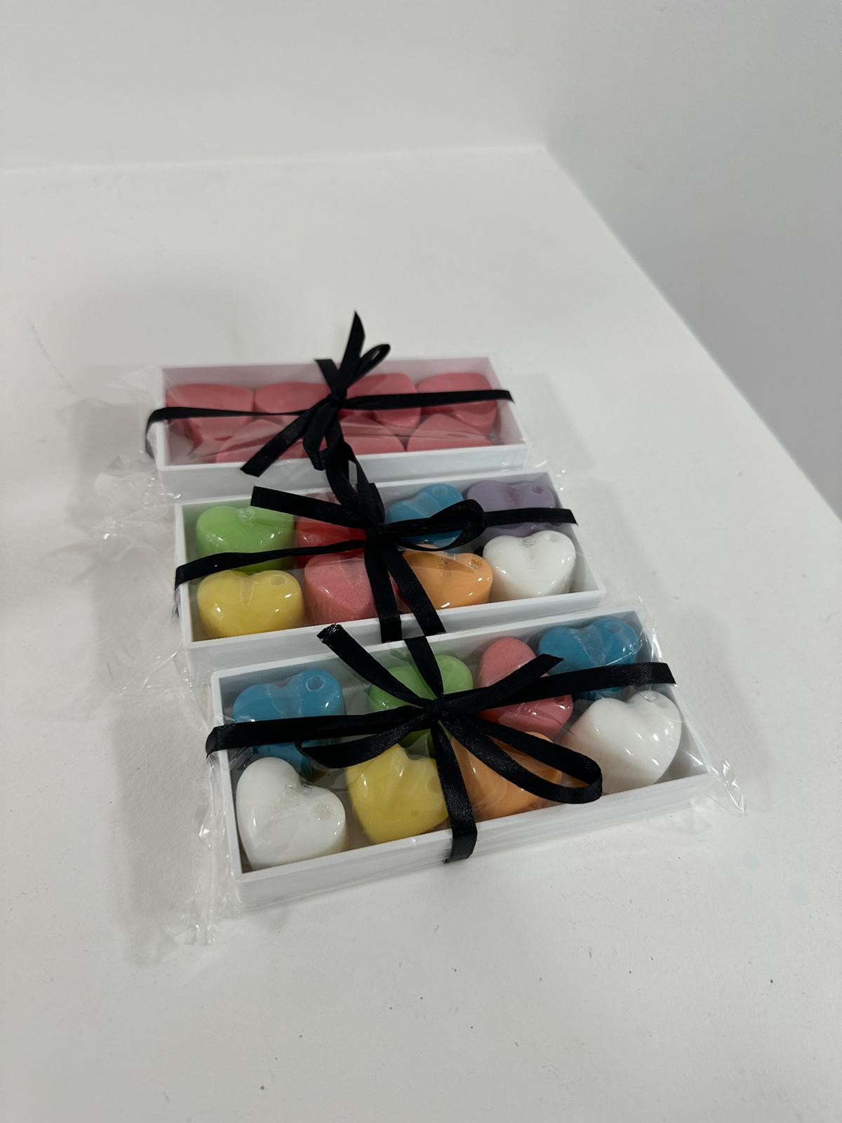 Caixa de Sabonetes Corações – Lembrança Perfeita!